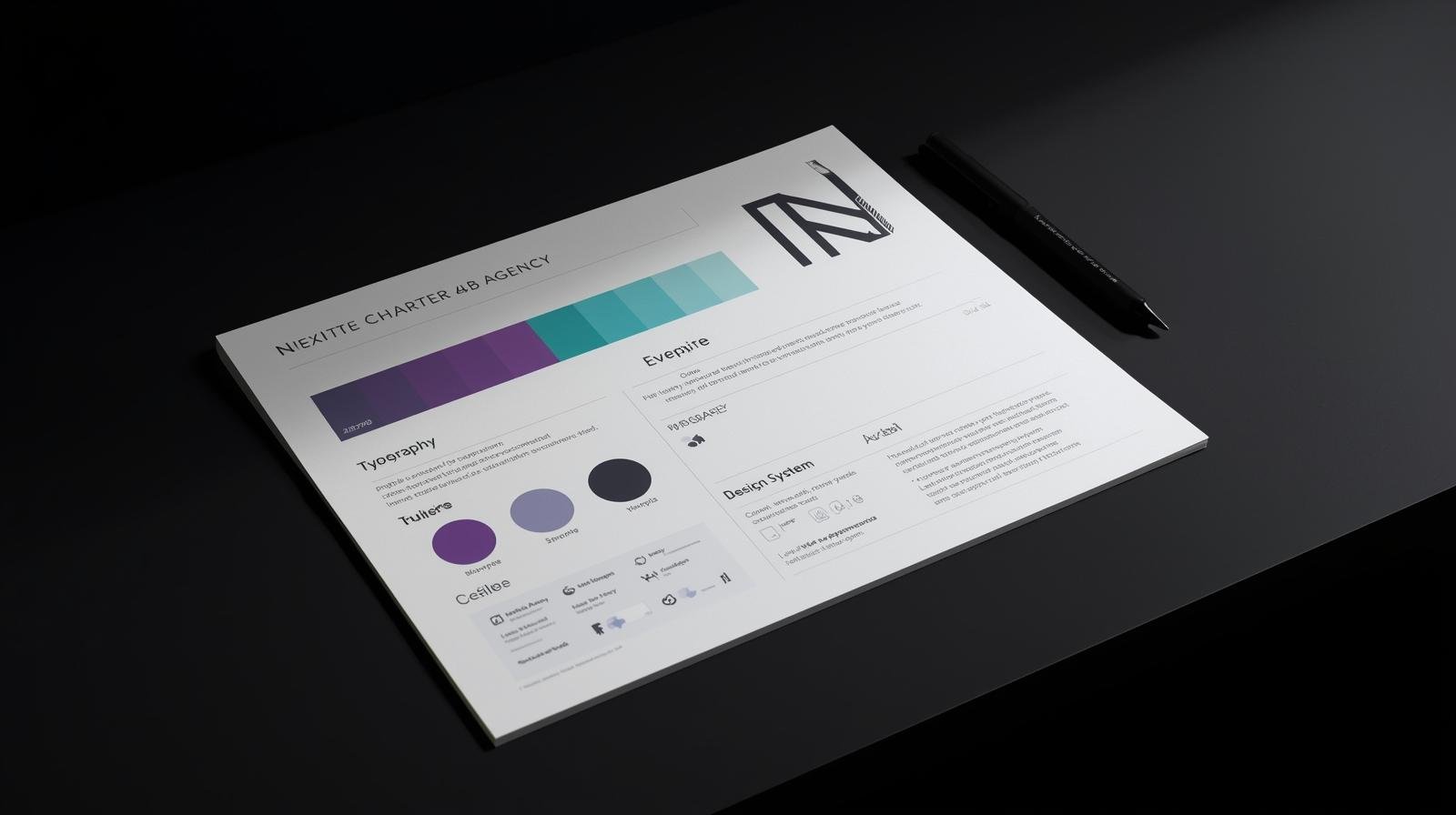 Charte graphique professionnelle de Nexite, agence web et design digital en Corse